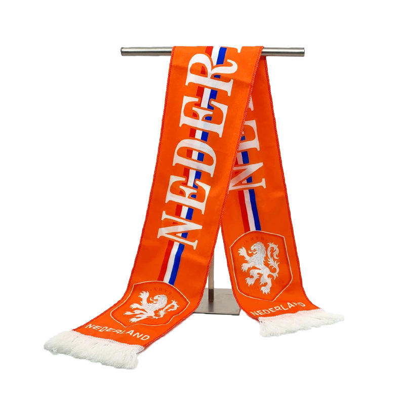 Custom Logo European World Football Soccer Cup Scarf,National Team Football Fans Scarf