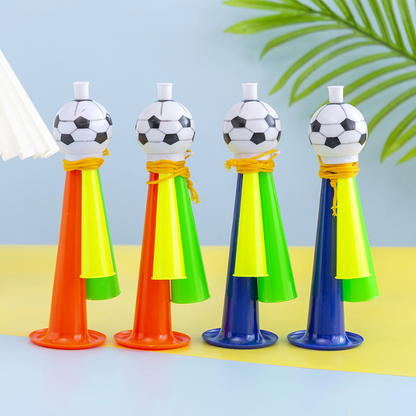Football Match Cheering Toy Football Fan Horn Plastic Soccer Shape Vuvuzela Cheering Horn