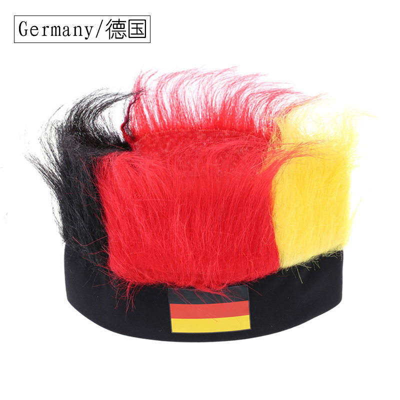 Wholesale Custom Sports Fans Cheering Product Team Supporter Giveaways Headband Wig With 32 Country Flags