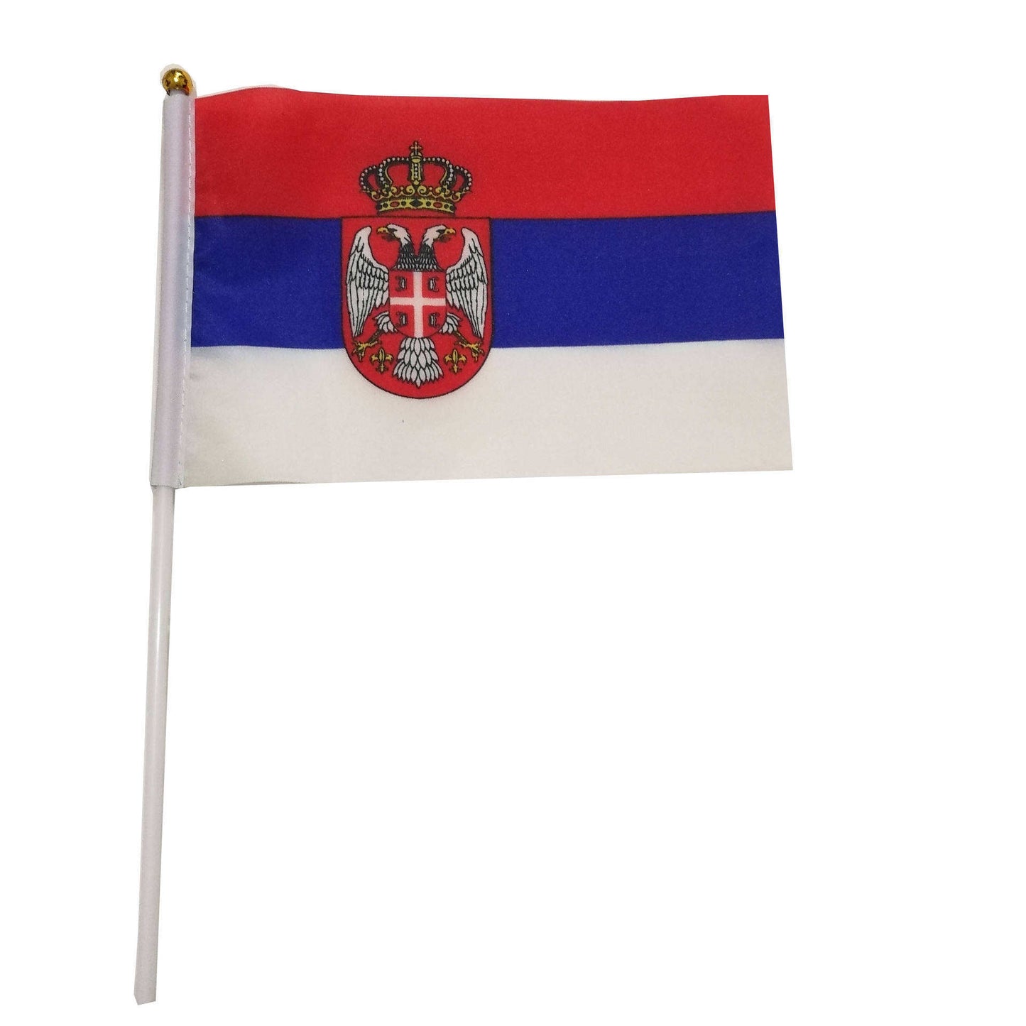 Custom Manufacture Cheap Mini Pole National Country Polyester Waving Hand Flag