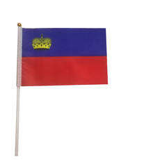 Custom Manufacture Cheap Mini Pole National Country Polyester Waving Hand Flag