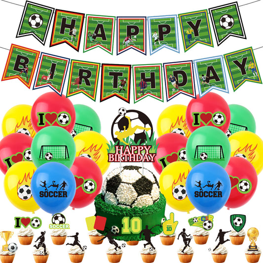 World Cup Football Party Decorations For Fan Events Dress Up Balloons Spiral Hanging Decorations Banners Pull Flags