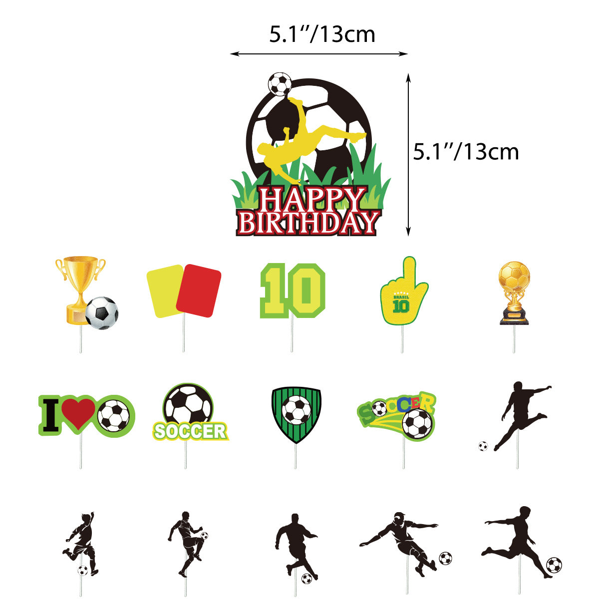 World Cup Football Party Decorations For Fan Events Dress Up Balloons Spiral Hanging Decorations Banners Pull Flags