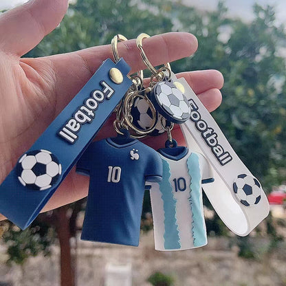 Football World Cup Star Jerseys Figure Key Chain Net Red Schoolbag Pendant Personalized Creative Small Gifts