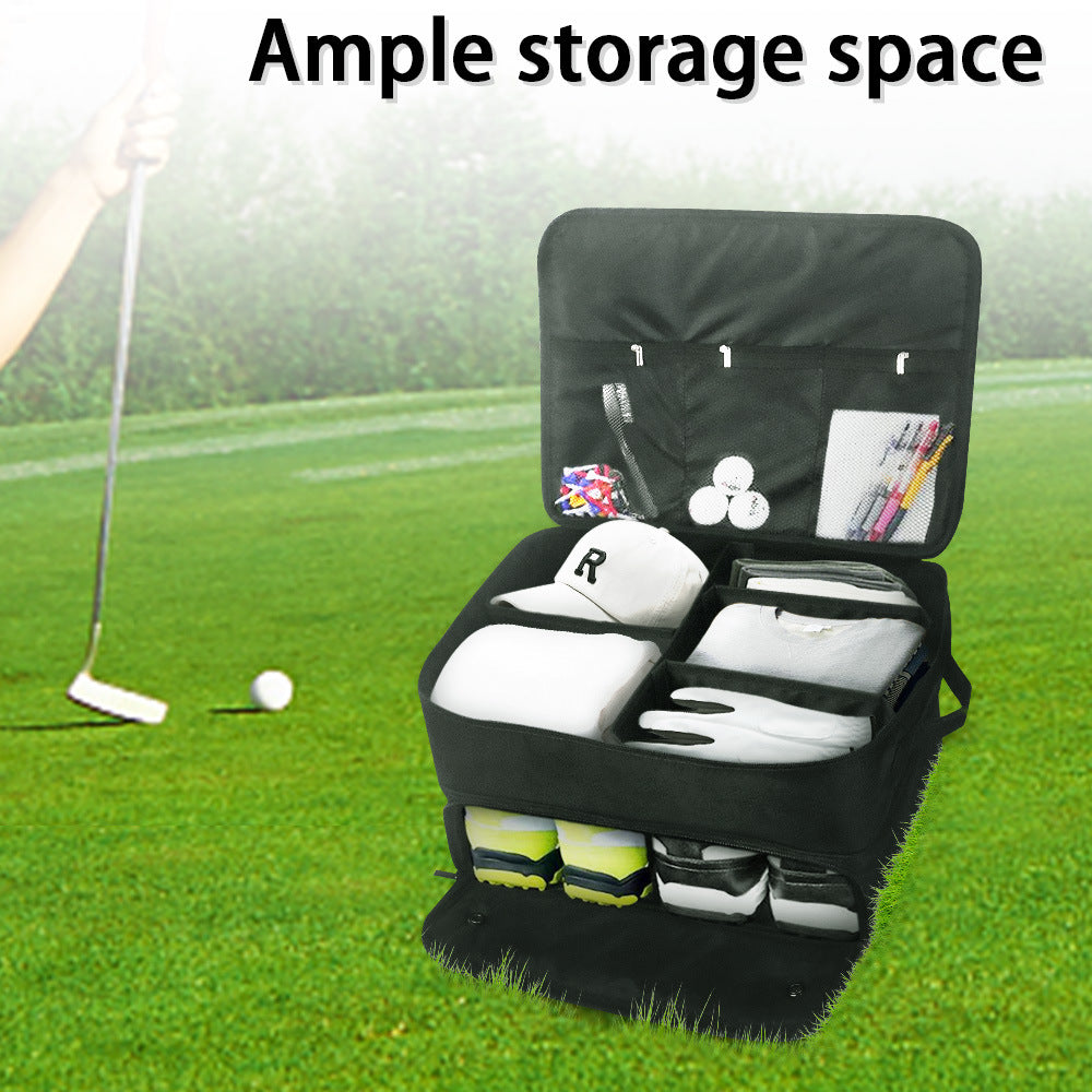 Golf Supplies Organizer Golf Clothes Shoes Car Large Capacity Folding Storage Bag