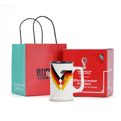 Football World Cup Beer Mug Mug Football Souvenirs Cup High-Grade Ceramic Cup Gift Box