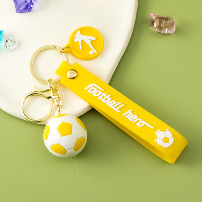 Football Key Chain Pendant Pvc Soft Rubber Car Key Chain Fan Gifts Can Be Printed Logo