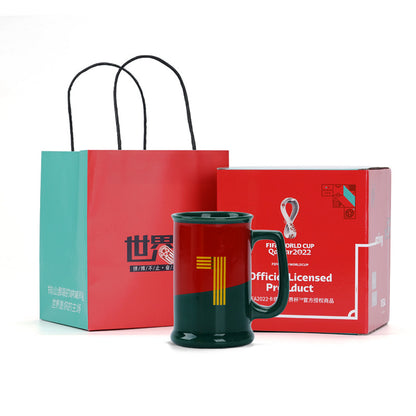 Football World Cup Beer Mug Mug Football Souvenirs Cup High-Grade Ceramic Cup Gift Box