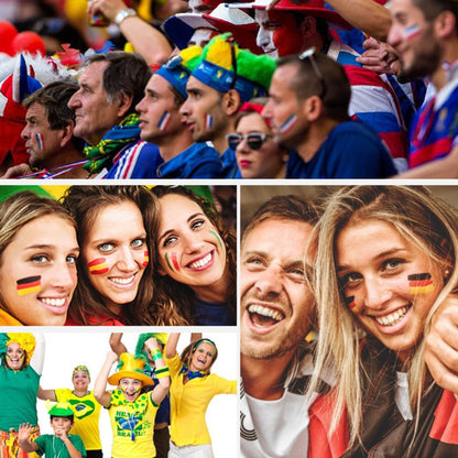 Football Match World Cup National Flag Color Design Sports Events Fans Cheering Face Paint