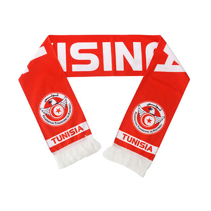 Promotional Acyclic Knitted Jacquard Fan Scarf Football Scarves Custom Logo Printed Sports Fans Scarf