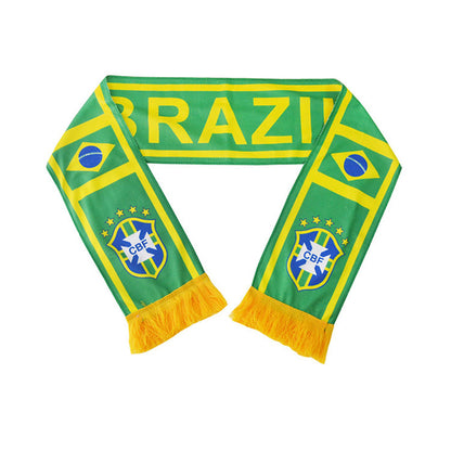 Promotional Acyclic Knitted Jacquard Fan Scarf Football Scarves Custom Logo Printed Sports Fans Scarf