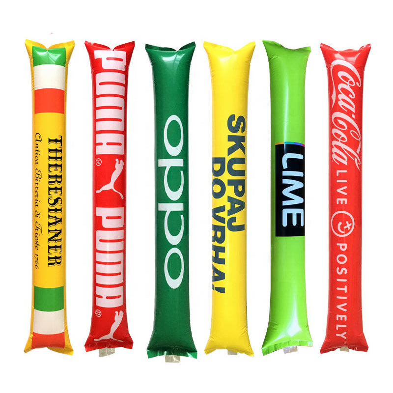 Custom Promo Sport Football Fans Inflatable Cheering Stick/Loud Balloon Noise Maker/Thunder Sticks