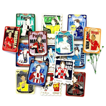 Custom Design Gold Plated World Cup Football Star Hard Enamel Pin World Trading Pin Soccer Sports Soft Enamel Pins Badge Set
