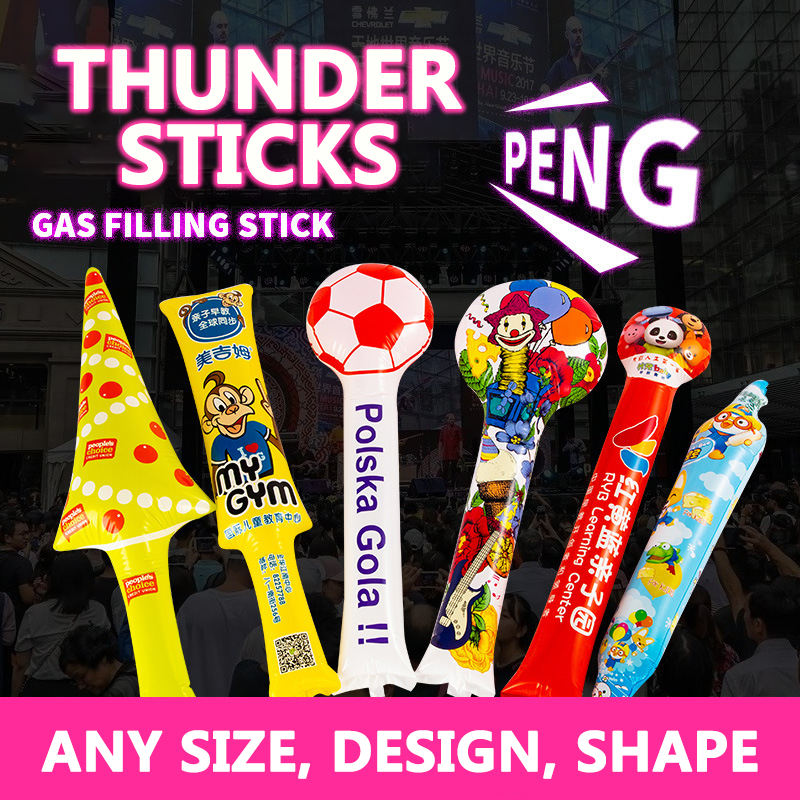 Oem Thunder Sticks World Cup Cheering Clapper Noisemaker Custom Logo Led Inflatable Noise Makers For Fifa World Cup