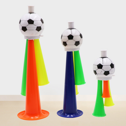 Football Match Cheering Toy Football Fan Horn Plastic Soccer Shape Vuvuzela Cheering Horn