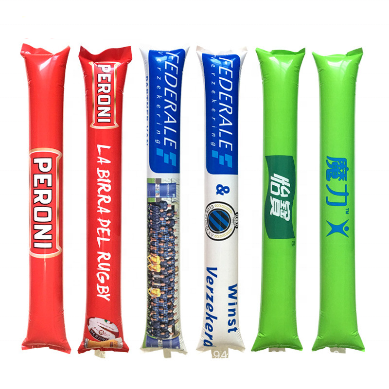 Custom Promo Sport Football Fans Inflatable Cheering Stick/Loud Balloon Noise Maker/Thunder Sticks