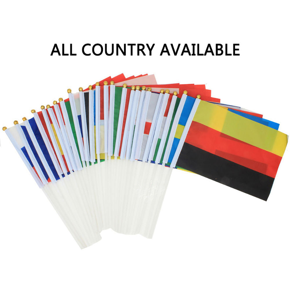 World Cup Custom Design Fan Cheering Held Flag Hand Flag For Qatar World Cup