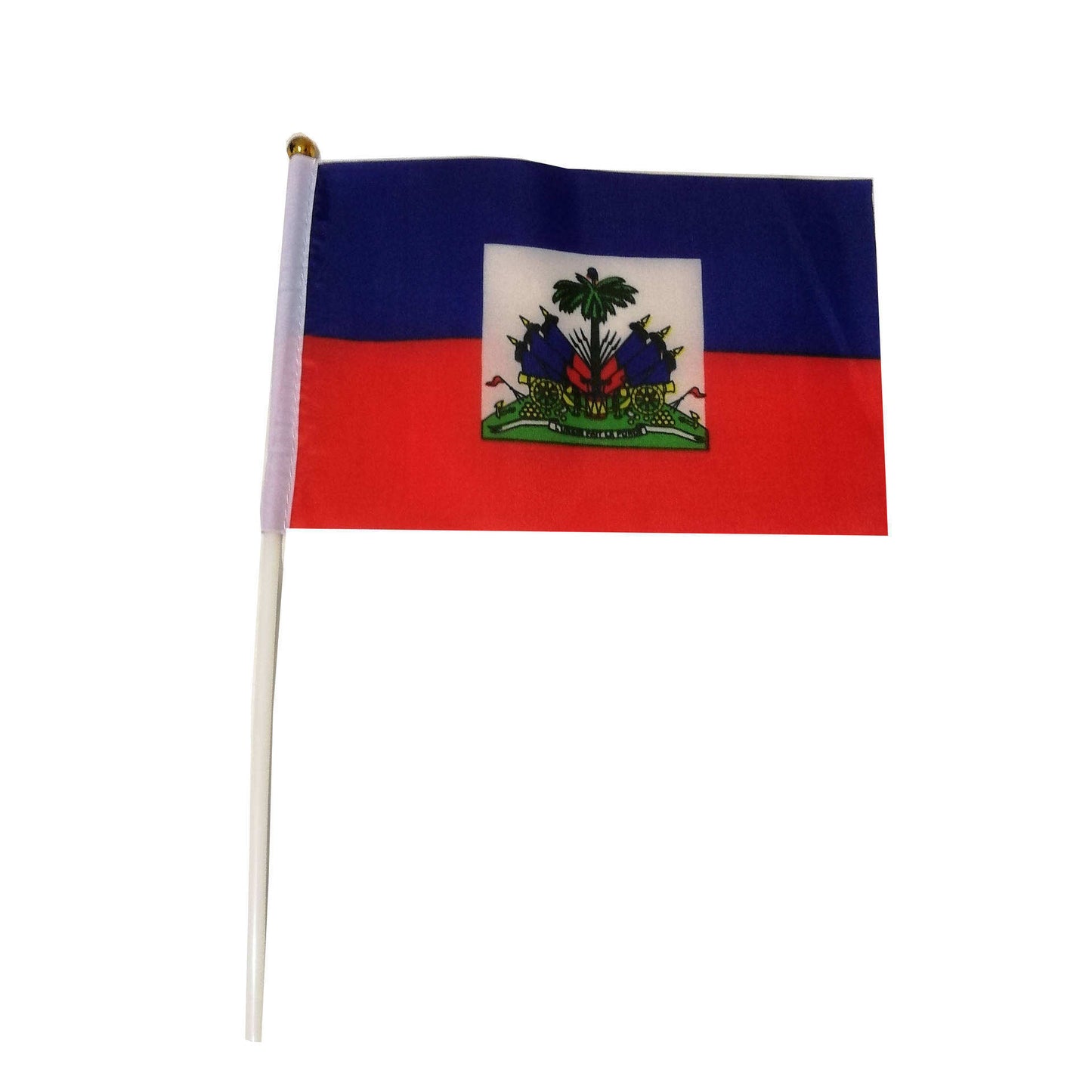 Custom Manufacture Cheap Mini Pole National Country Polyester Waving Hand Flag