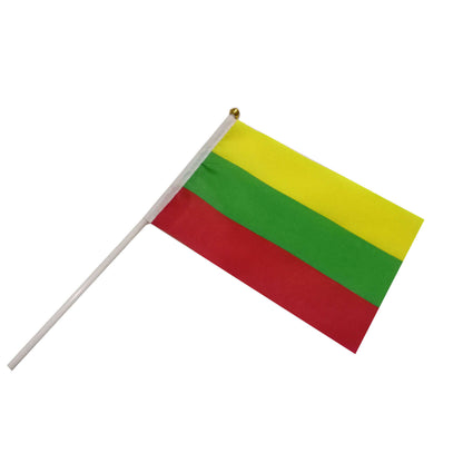 Custom Manufacture Cheap Mini Pole National Country Polyester Waving Hand Flag