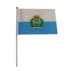 Custom Manufacture Cheap Mini Pole National Country Polyester Waving Hand Flag