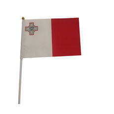 Custom Manufacture Cheap Mini Pole National Country Polyester Waving Hand Flag