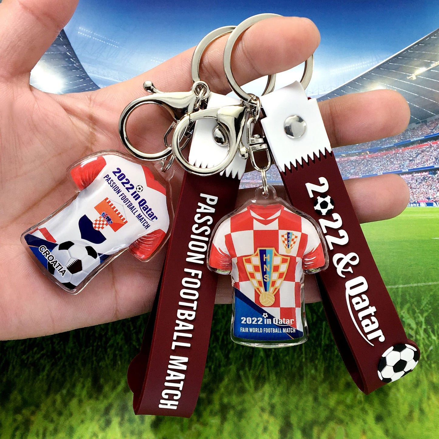 World Cup Soccer Fansaround Small Gift Keychain Pendant Football World Cup Party Promotional Giveaway Souvenirs