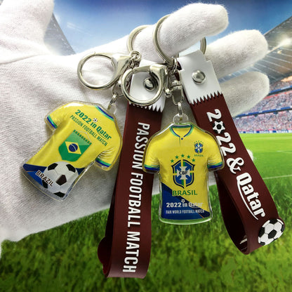 World Cup Soccer Fansaround Small Gift Keychain Pendant Football World Cup Party Promotional Giveaway Souvenirs