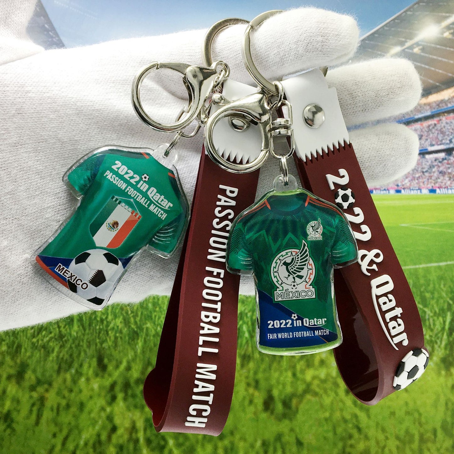 World Cup Soccer Fansaround Small Gift Keychain Pendant Football World Cup Party Promotional Giveaway Souvenirs