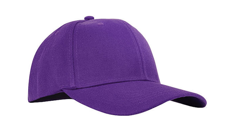 Plain purple baseball cap ready for custom logo and promotional branding